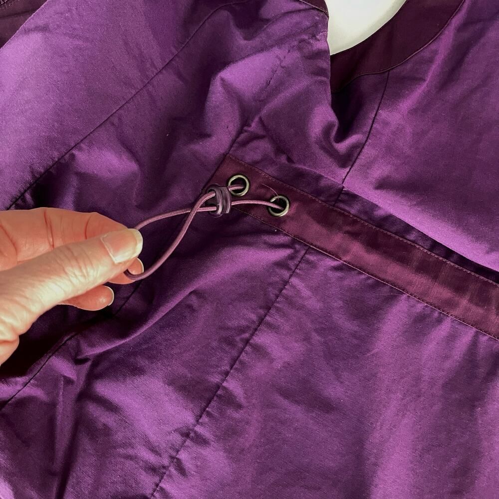 Eileen Fisher Women's Cotton Blend CUSTOM Dog Vest Size MP Zip Purple Eggplant - Picture 6 of 12